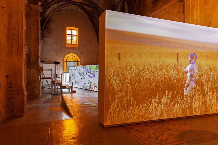 Theo Triantafyllidis 2021 Solo Exhibition, Octobre Numérique - Faire Monde, Eglise des Trinitaires, Arles, France