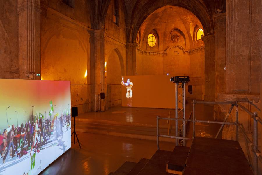 Theo Triantafyllidis 2021 Solo Exhibition, Octobre Numérique - Faire Monde, Eglise des Trinitaires, Arles, France