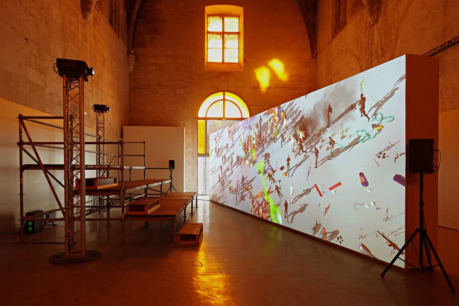 Theo Triantafyllidis 2021 Solo Exhibition, Octobre Numérique - Faire Monde, Eglise des Trinitaires, Arles, France